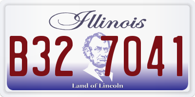 IL license plate B327041