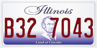 IL license plate B327043