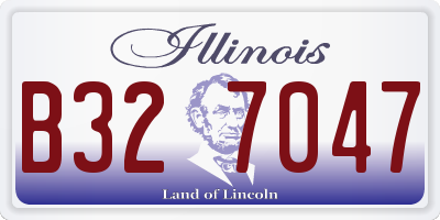 IL license plate B327047