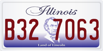 IL license plate B327063