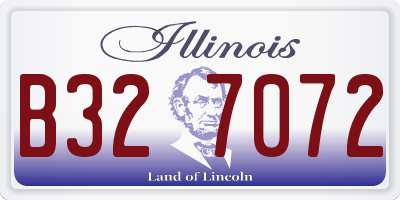 IL license plate B327072
