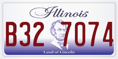 IL license plate B327074
