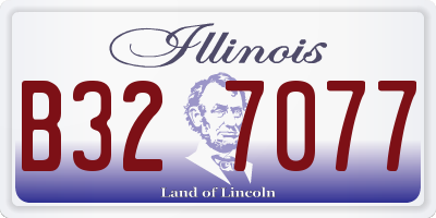 IL license plate B327077