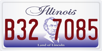 IL license plate B327085