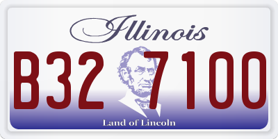 IL license plate B327100