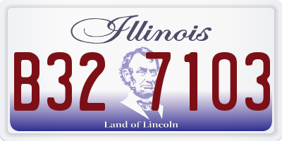 IL license plate B327103
