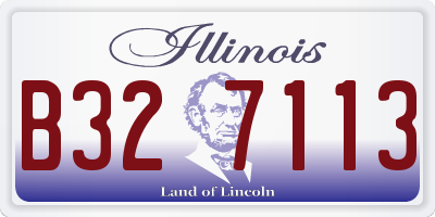IL license plate B327113