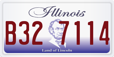 IL license plate B327114
