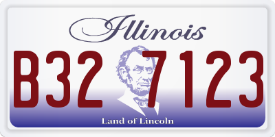 IL license plate B327123