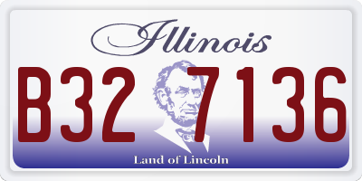 IL license plate B327136