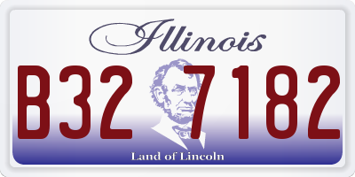 IL license plate B327182