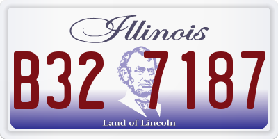 IL license plate B327187
