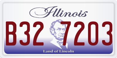 IL license plate B327203