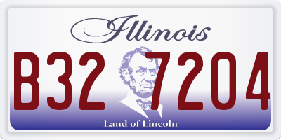IL license plate B327204