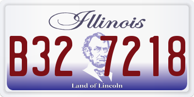 IL license plate B327218