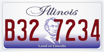 IL license plate B327234