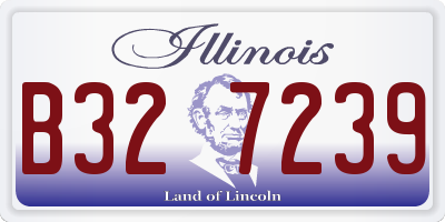 IL license plate B327239