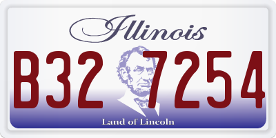IL license plate B327254