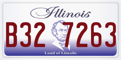 IL license plate B327263