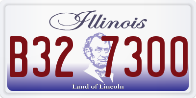 IL license plate B327300