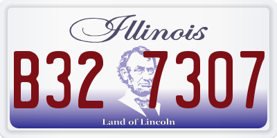 IL license plate B327307