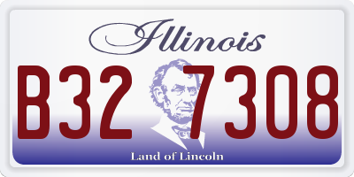 IL license plate B327308