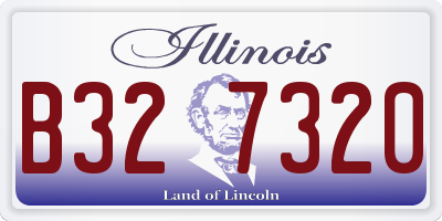 IL license plate B327320