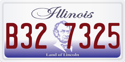 IL license plate B327325