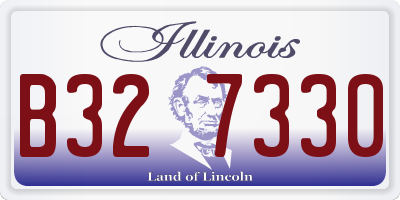 IL license plate B327330