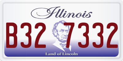 IL license plate B327332