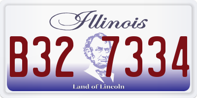 IL license plate B327334