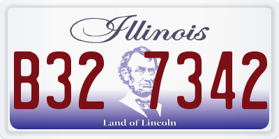 IL license plate B327342