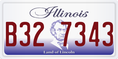 IL license plate B327343
