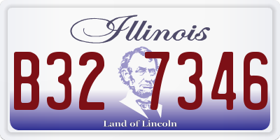 IL license plate B327346