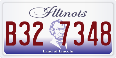 IL license plate B327348