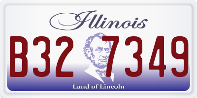 IL license plate B327349