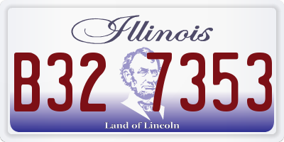 IL license plate B327353