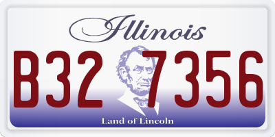 IL license plate B327356