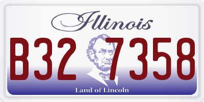 IL license plate B327358