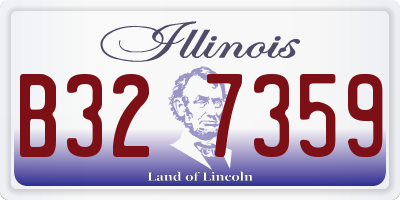 IL license plate B327359