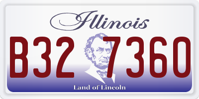 IL license plate B327360