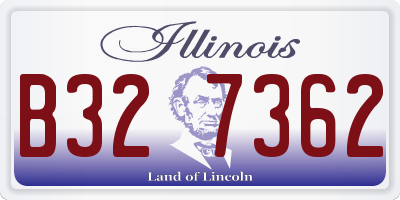 IL license plate B327362