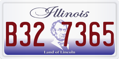 IL license plate B327365