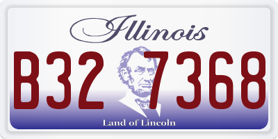 IL license plate B327368