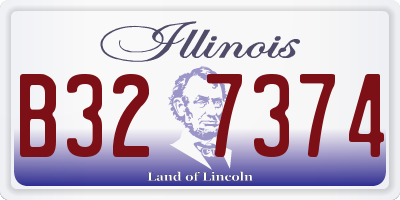 IL license plate B327374