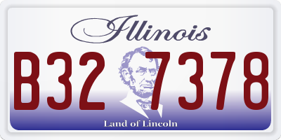 IL license plate B327378