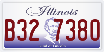 IL license plate B327380