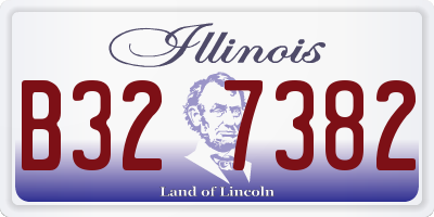 IL license plate B327382