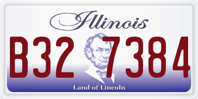 IL license plate B327384