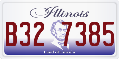 IL license plate B327385